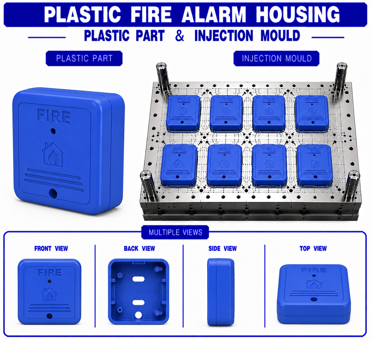 Plastic Fire Alarm Housing Mould and Moulding Service